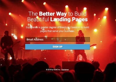 thrive landing page