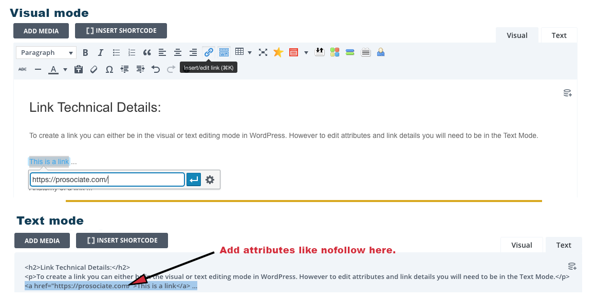 link editing