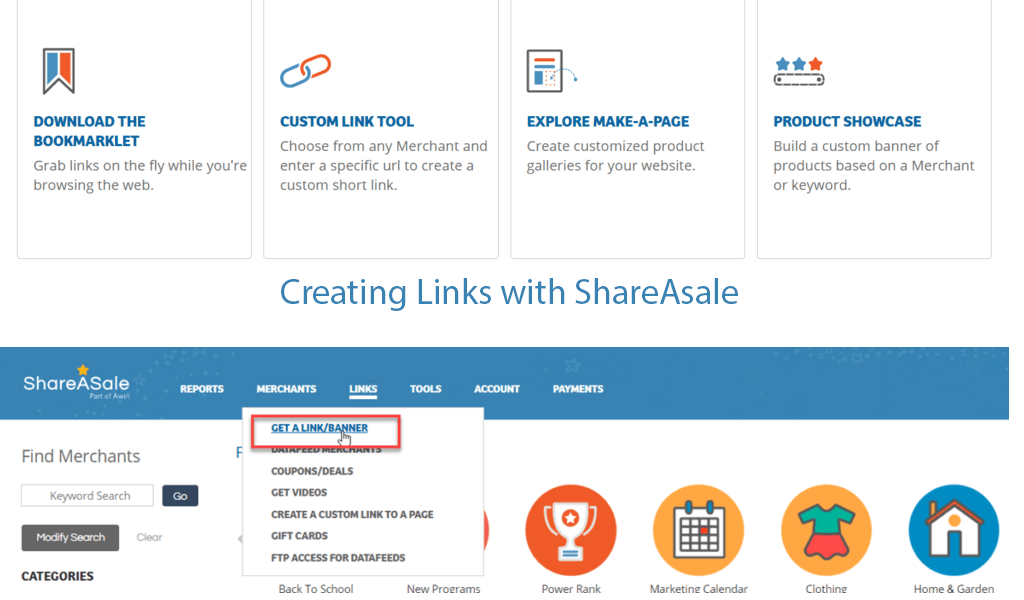 ShareASale Linking