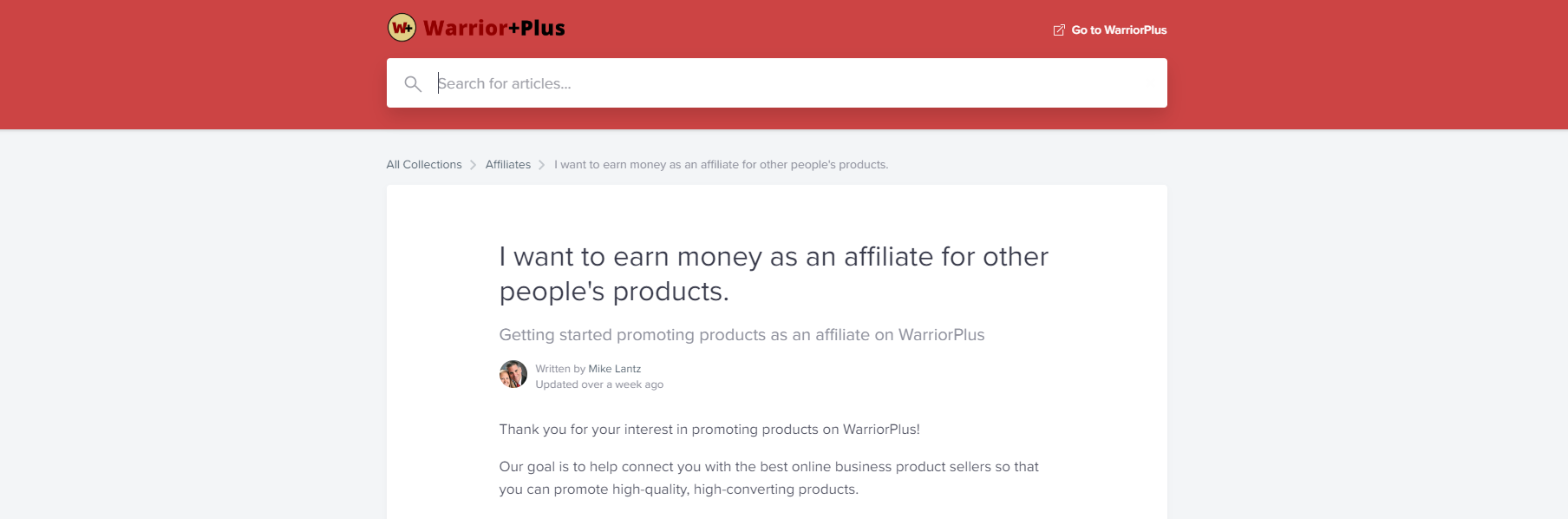 warrior plus affiliate